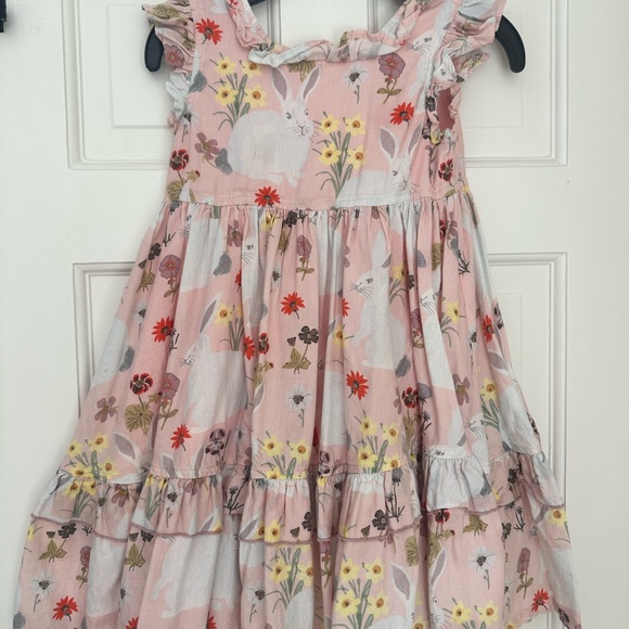 Pink Chicken Other - Pink Chicken Pink and White Tiered Ruffled Sundress Easter